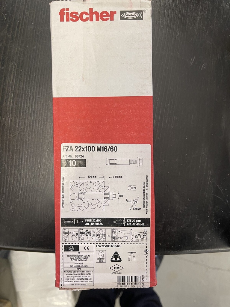 fischer ZYKON undercut anchor FZA 22 x 100 M16/60 – 1