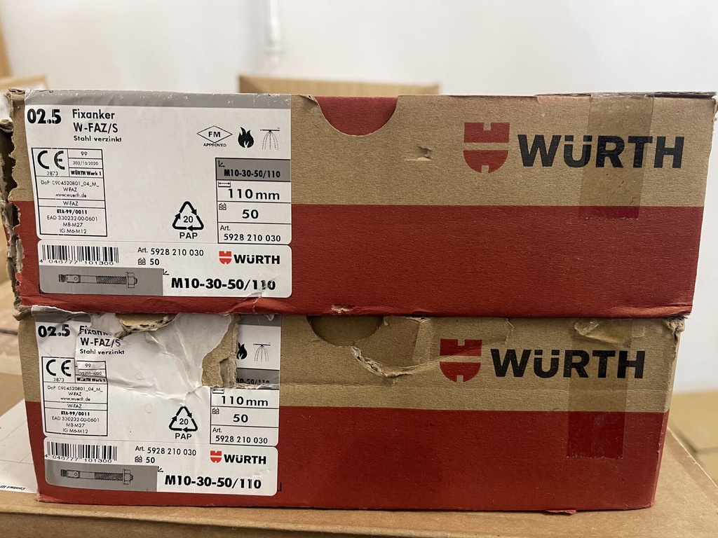 Würth fixanchor W-FAZ/S M10x110, steel zinc-plated – 1