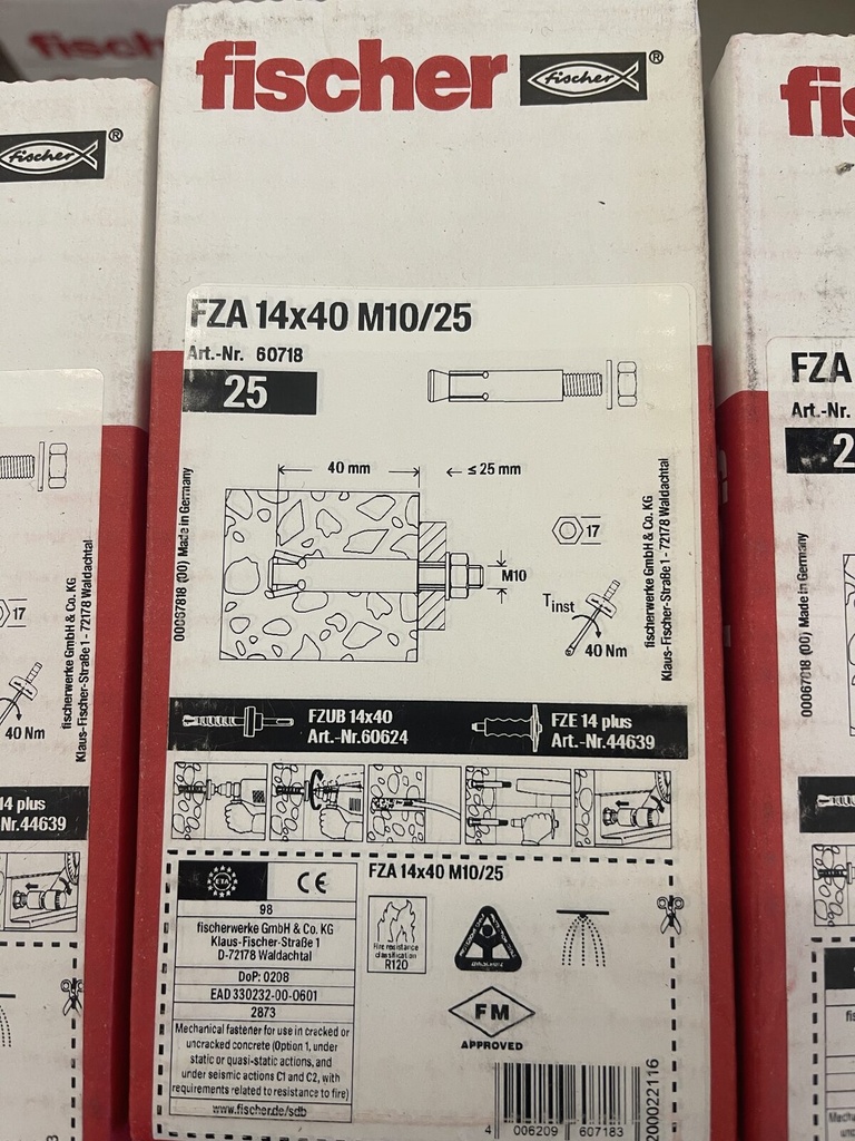 fischer ZYKON undercut anchor FZA 14 x 40 M10/25 – 1