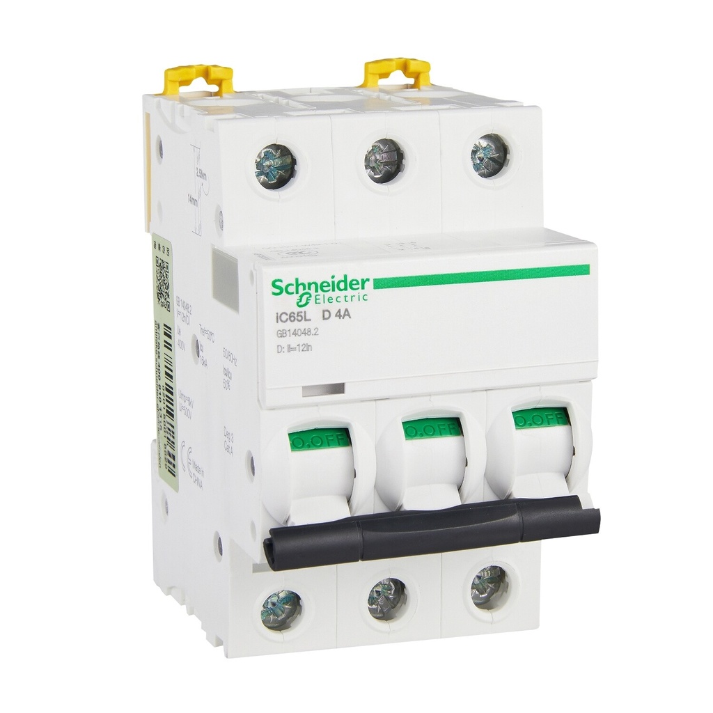 Schneider Electric Acti 9 iC65L Leitungsschutzschalter 3P 4 A D – China-Version (gleichwertig A9F08304)