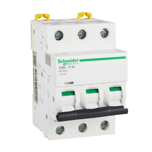 [1300799] Schneider Electric Acti 9 iC65L MCB 3P 4 A D curve – China-market version (equivalent to A9F08304)